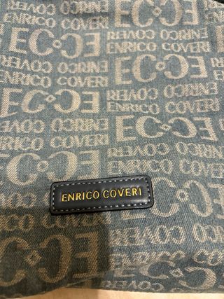 Borsa Enrico Coveri tracolla/mano blu/grigio