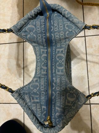 Borsa Enrico Coveri tracolla/mano blu/grigio