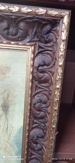 Cuadro de Cupido con Marco Dorado