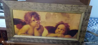 Cuadro de Cupido con Marco Dorado