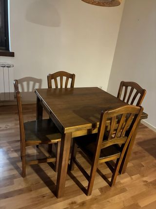 Mesa de comedor extensible madera