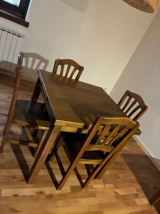 Mesa de comedor extensible madera