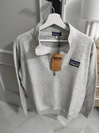 Sudadera Patagonia Gris Media Cremallera Talla L