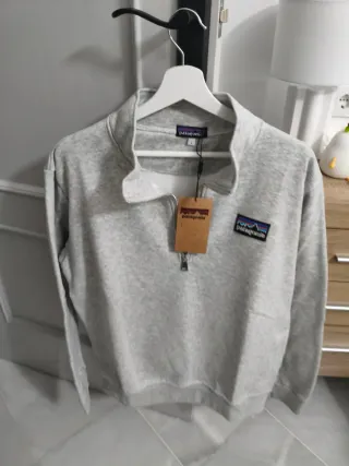 Sudadera Patagonia Gris Media Cremallera Talla L