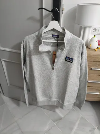 Sudadera Patagonia Gris Media Cremallera Talla L