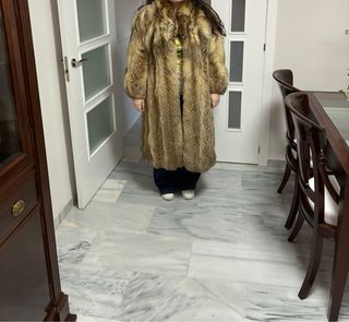 Abrigo de piel natural auténtica