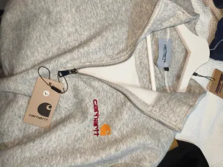 Sudadera Carhartt Gris Media Cremallera