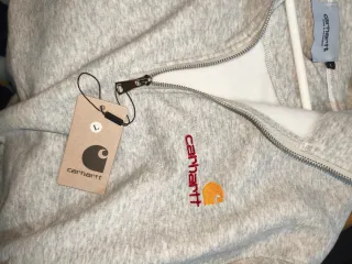 Sudadera Carhartt Gris Media Cremallera