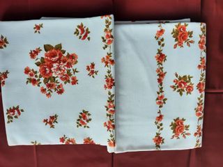 Mantel cuadrado con 6 servilletas algodón. Vintage