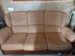 Sofá Tresillo Tela y Piel