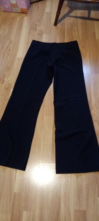 Pantalón vestir mujer negro rayas