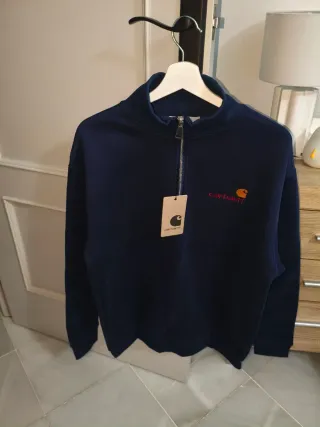 Sudadera Carhartt Azul Media Cremallera