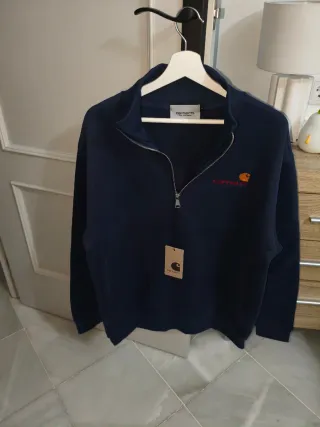 Sudadera Carhartt Azul Media Cremallera