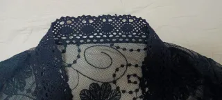 Top fiesta encaje negro talla única