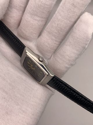 Relógio Seiko Vintage Tank Preto Dourado