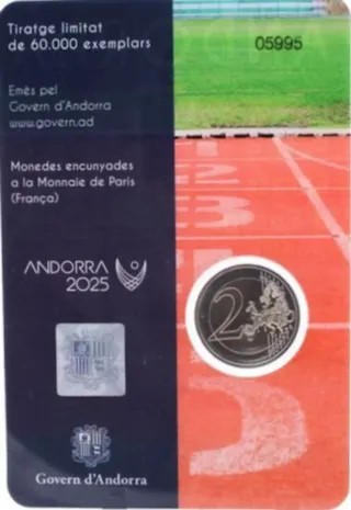 2x2 Euros Andorra 2025 Conmemorativa