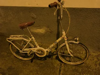 Bicicleta Vintage Plegable Blanca
