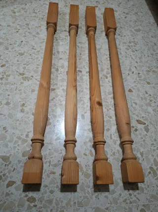 4 mastiles de Madera Nuevas