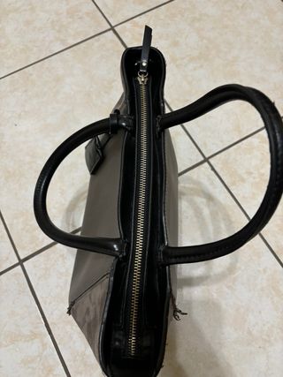 Borsa a mano grigia e nera