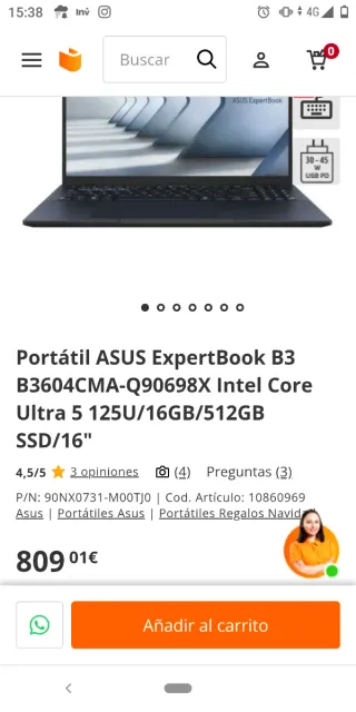 Portatile ASUS B3604CM