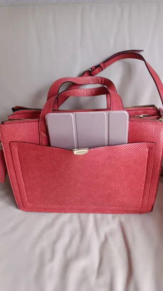 Bolso Cartera Parfois Rojo Piel Serpiente
