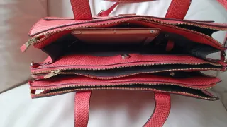 Bolso Cartera Parfois Rojo Piel Serpiente