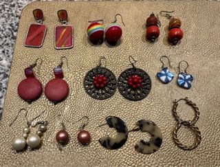 Pendientes vintage espiral metal