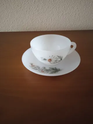 Juego de café Arcopal con flores