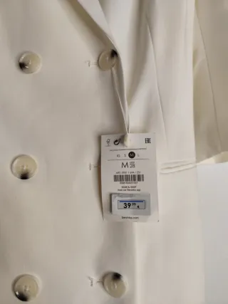 Vestido blazer Bershka blanco