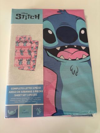 Completo letto singolo Stitch in cotone