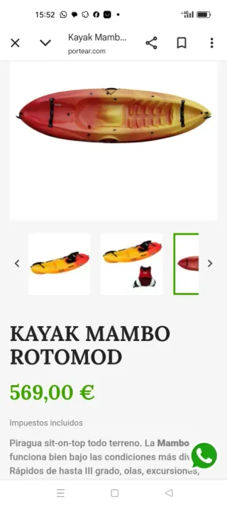 Kayak RTM Mambo Azul y Blanco