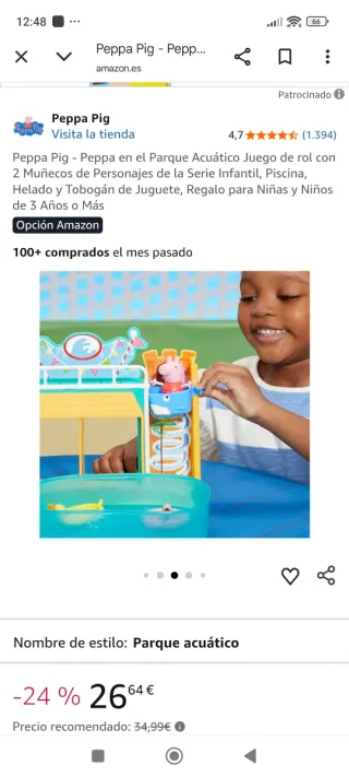 Juego Peppa Pig Parque Acuático