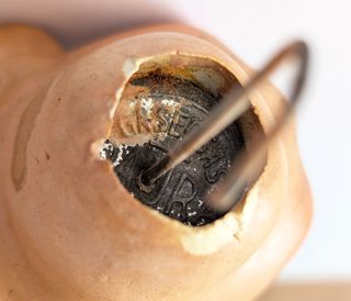 Antigua muñeca catalana cartón estucado 1940