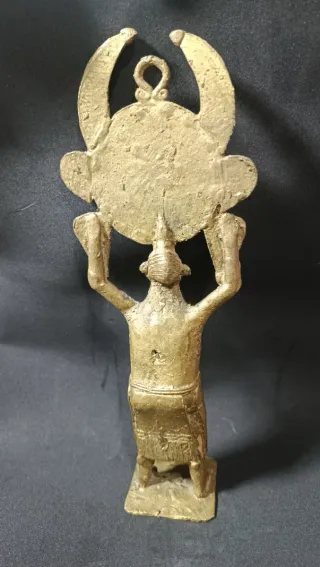 Cetro Yoruba Bronce Figura Antropomorfa