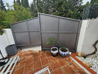 Portón hierro 390cm 2 hojas