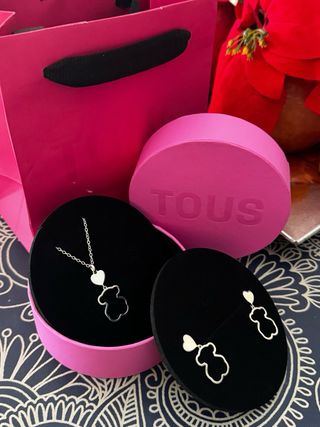 Conjunto Tous Plata Corazón y Oso