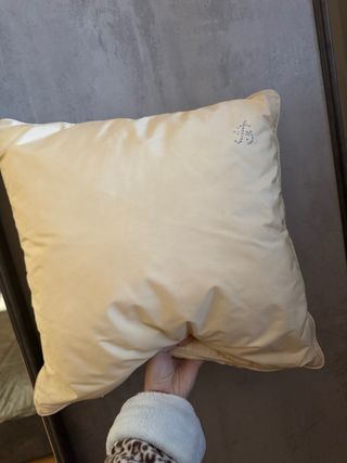 Cuscino Blumarine in raso beige