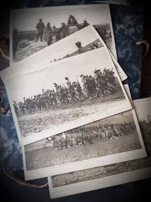 I Guerra Mundial postales Ej. Inglés con Escudo