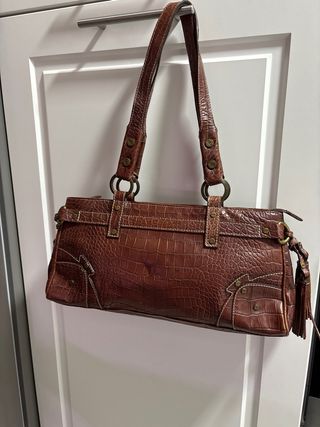 Bolso vintage Balenciaga Piel Marrón Cocodrilo