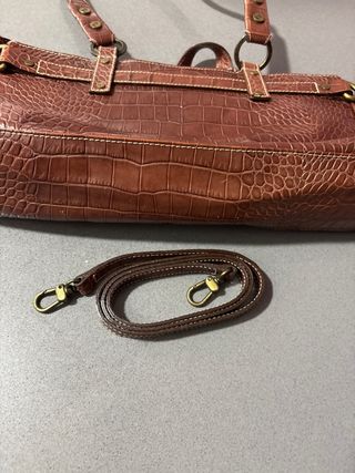 Bolso vintage Balenciaga Piel Marrón Cocodrilo