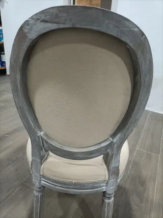 Silla Isabelina Beige y Gris