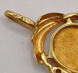 Colgante madre e hijo oro 18k, 1,35gr. Ref. G-948.