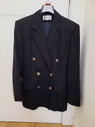 Chaqueta Negra Entallada Mujer T40 Vintage