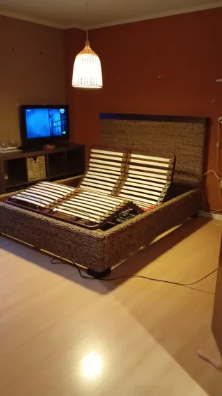 Cabecero y Largueros Ratán Cama