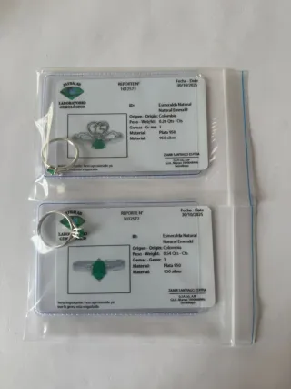 Anillo 15 años azul con Esmeralda