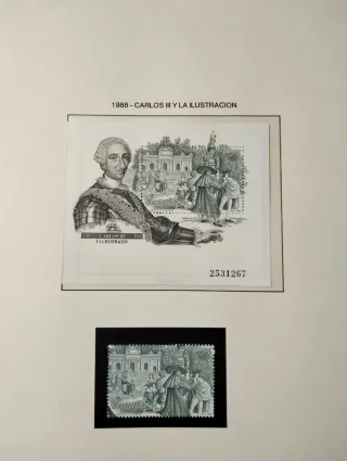 Coleção em blocos de 4 selos, Espanha 1988.