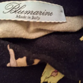 Vestido Blumarine floral negro y rosa