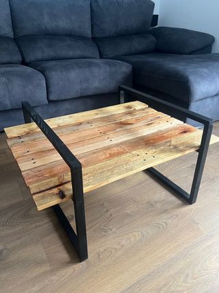 Mesa de centro madera y metal