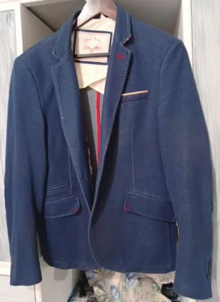 Chaqueta americana azul