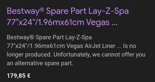 Lona exterior para Lay-Z-Spa Vegas 196x61 cm